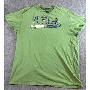 Vintage Y2K Abercrombie & Fitch Shirt Womens 2XL Green Muscle Tee Grunge